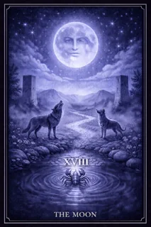 The Moon tarot card