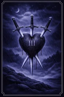 Three of Swords tarot card